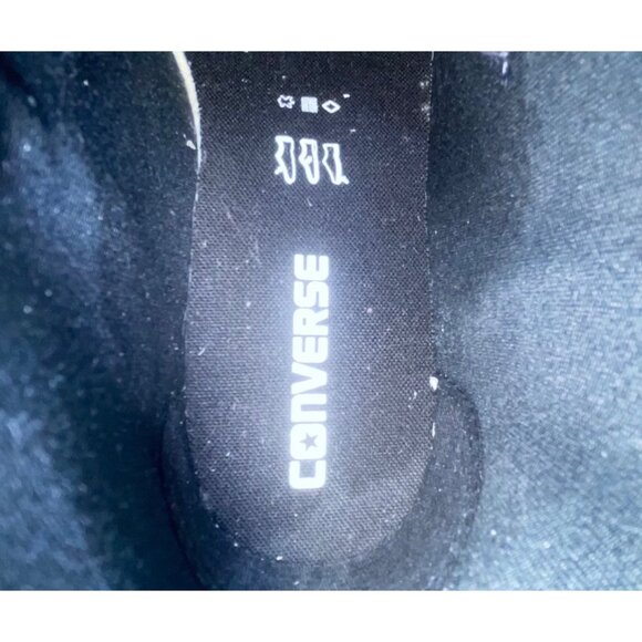 Converse Women’s Black Pure Silver Brush-Off Leather High-Top Sneakers Size 6.5 - Picture 10 of 13